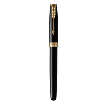 Penna stilografica Parker Sonnet punta F Parker Black GT 1931494