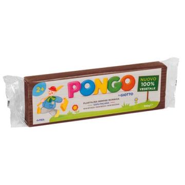 Panetto di plastilina 100% vegetale Pongo by Giotto 350 g marrone - F603506