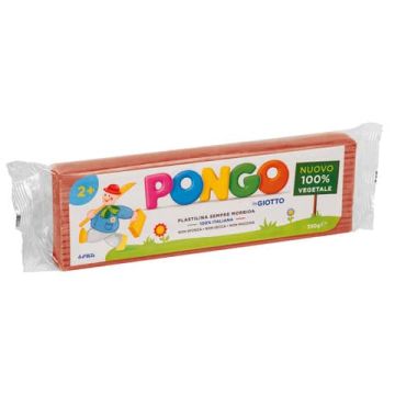 Panetto di plastilina 100% vegetale Pongo by Giotto 350 g terracotta - F603518