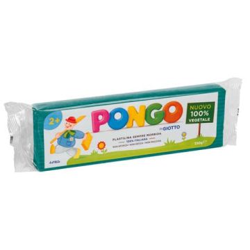 Panetto di plastilina 100% vegetale Pongo by Giotto 350 g verde smeraldo - F603516