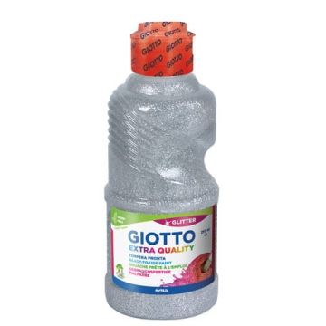 Tempera pronta Giotto glitter in flacone 250 ml argento glitter F53120200