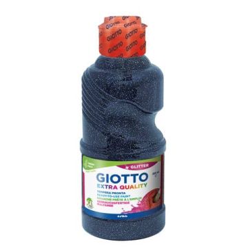 Tempera pronta Giotto glitter in flacone 250 ml blu notte glitterato F53120800