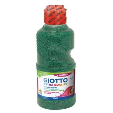Tempera pronta Giotto glitter in flacone 250 ml verde glitterato F53120500