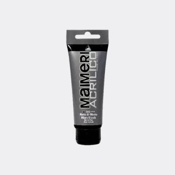 Colore acrilico Maimeri in tubetto 75 ml nero di Marte - M0916540