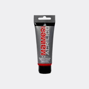 Colore acrilico Maimeri in tubetto 75 ml rosso trasparente - M0916266