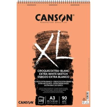Blocco spiralato Canson Extra Blanc XL 120 ff - 90 g - A3 C200787501