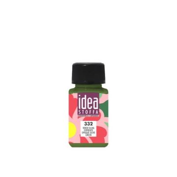 Colore per tessuti Maimeri Idea Stoffa in flacone 60 ml coprente verde oliva - M5014332
