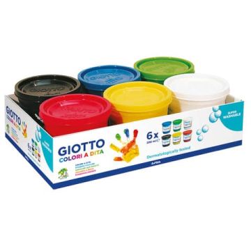 Colori a dita Giotto in conf. 200 ml 6 colori assortiti F535000