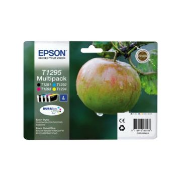 Cartucce inkjet ink pigmentato Mela T1295 Epson n+c+m+g Conf. 4 - C13T12954012