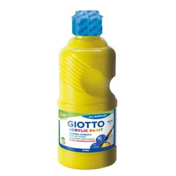 Tempera acrilica Giotto in flacone da 250 ml giallo F534002
