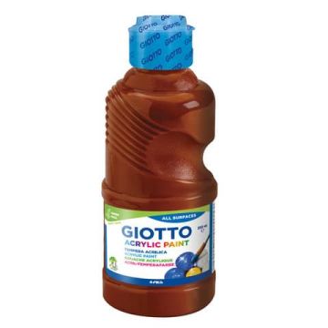 Tempera acrilica Giotto in flacone da 250 ml marrone F534028