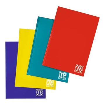 Maxi quaderno cartonato One Color - A4 60 g/m2 - 240 facciate - 0Q quadretti 5 mm con margine assortiti - 6509