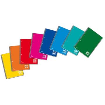 Quaderno spiralato One Color A4 - 80 g/m2 - 60 ff con 4 fori - 4 mm 1154