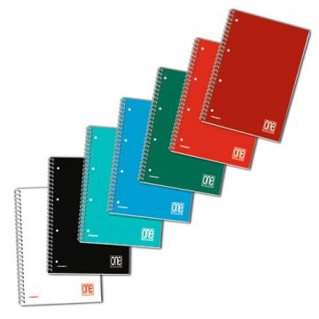 Quaderno spiralato One Color A5 - 80 g/m2 - 60 ff - 4 mm 1298