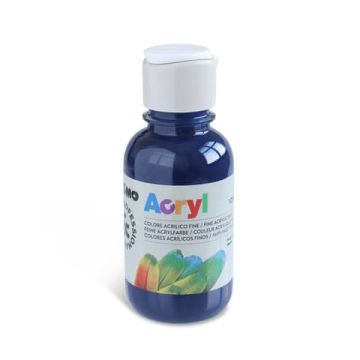 Colore acrilico Primo in bottiglia PET con tappo dosatore 125 ml blu notte 402TA125521