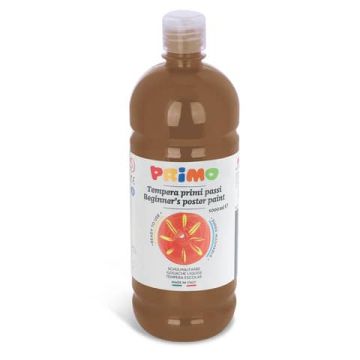 Tempera brillante in bottiglia in PET Primo Primi Passi 1000 ml marrone 204BR1000745
