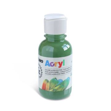 Colore acrilico Primo in bottiglia PET con tappo dosatore 125 ml verde oliva - 402TA125665