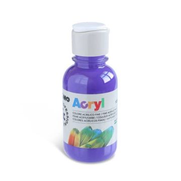 Colore acrilico Primo in bottiglia PET con tappo dosatore 125 ml viola 402TA125400