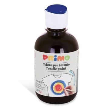 Colore per tessuto in bottiglia Primo con tappo dosatore 300 ml nero - 411TX300800