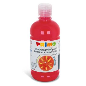 Tempera brillante in bottiglia in PET Primo Primi Passi 500 ml rosso scarlatto 202BR500380