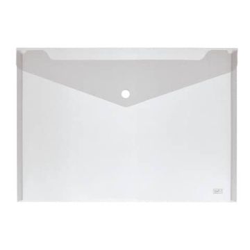 Buste con bottone Lebez orizzontale in conf. da 12 pezzi - formato A4 - trasparenti - 2192-T