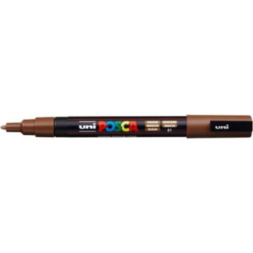 Marcatore a tempera Posca Uni-Ball punta tonda 0,9-1,3 mm marrone PC3M