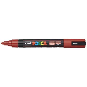 Marcatore a tempera Posca Uni-Ball punta tonda 1,8-2,5 mm rosso rubino PC5M ROSSO RUBINO