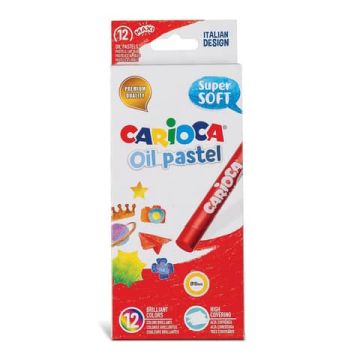 Pastelli a olio Carioca diametro 10 mm - conf. da 12 colori assortiti 43277