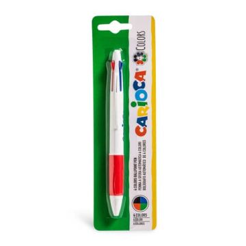 Pennna a sfera 4 colori Carioca punta 1 mm 40145