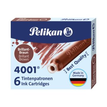 Cartuccia per stilografica Pelikan TP/6 marrone conf. da 6 marrone 311928