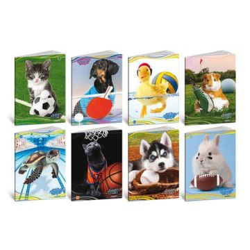 Maxi quaderni Blasetti Cuccioli formato A4 carta 100 g conf. 10 pezzi rigatura 10 mm margine - 8625