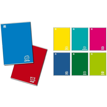 Maxi quaderno Blasetti Colorface A4 colori assortiti 100 g conf. 10 pezzi rigatura 10 mm margine - 5910