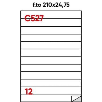Etichette bianche permanenti Copiatabu Markin 210x24,75 mm X210C527