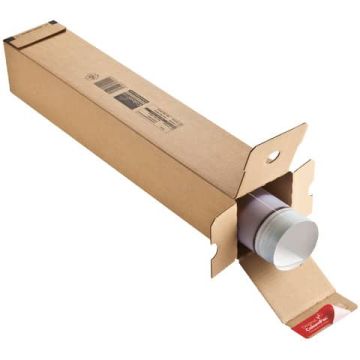 Tubo fustellato per spedizioni ColomPac in cartone ondulato avana trapezoidale formato 61x10,8x10,8 cm - CP07204