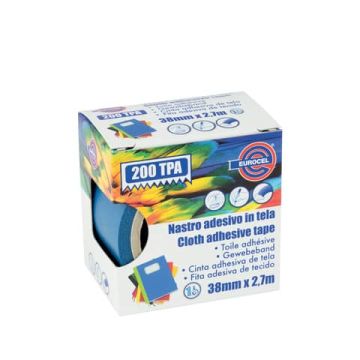 Nastro adesivo telato Eurocel formato 38x2,7 mt- colore blu 016614314 -16