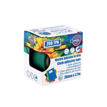 Nastro adesivo telato Eurocel formato 38x2,7 mt- colore verde 16314314