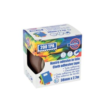 Nastro adesivo telato Eurocel formato 38x2,7 mt- colore marrone 16114314