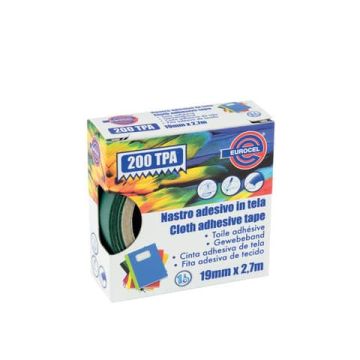 Nastro adesivo telato Eurocel formato 19x2,7 mt- colore verde 016314194 -16