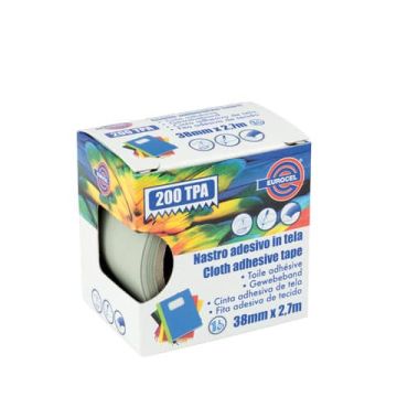 Nastro adesivo telato Eurocel formato 38x2,7 mt- colore grigio 16514314