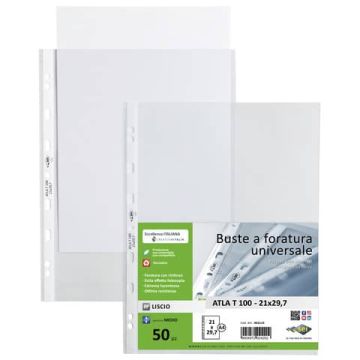 Busta a perforazione universale ATLA T Sei Rota formato 21x29,7 cm 662114