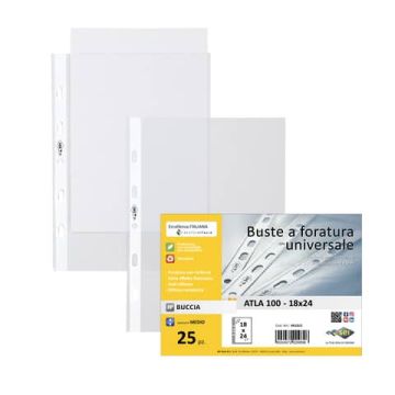 Buste a perforazione universale Sei Rota ATLA buccia arancia formato 18x24 cm 661815