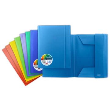 Cartelletta a 3 lembi con elastico Sei Rota GARDA in PP 24 colori assortiti P0000190