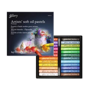 Pastelli a olio tondi per artisti CWR 24 colori assortiti 12762/24