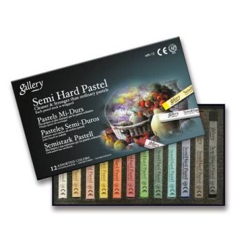 Pastelli impasto medio CWR quadrati 12 colori assortiti MY/MPL-12