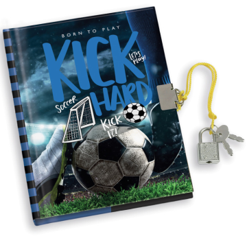 Diario dei segreti con lucchetto Lebez fantasia football 61903