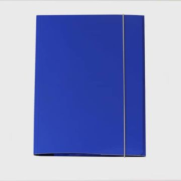Cartella a tre lembi con elastico Cartotecnica del Garda 25x34,5 cm 0,8 mm colore blu - CG0032LBXXXAE01