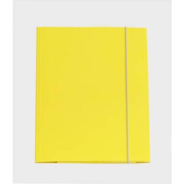 Cartella a tre lembi con elastico Cartotecnica del Garda 25x34,5 cm 0,8 mm colore giallo - CG0032LBXXXAE04