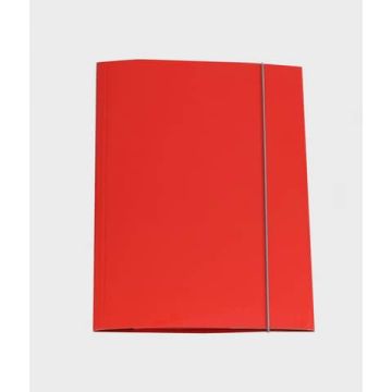 Cartella a tre lembi con elastico Cartotecnica del Garda 25x34,5 cm 0,8 mm colore rosso - CG0032LBXXXAE02