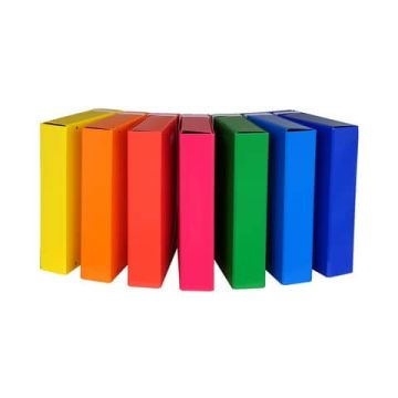 Cartella a tre lembi con elastico Cartotecnica del Garda 25x34,5 cm dorso 7 cm - 7 colori assortiti -