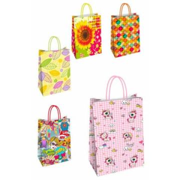 Borsa shopper Florio Carta fantasie assortite - formato 26x12x35 73198
